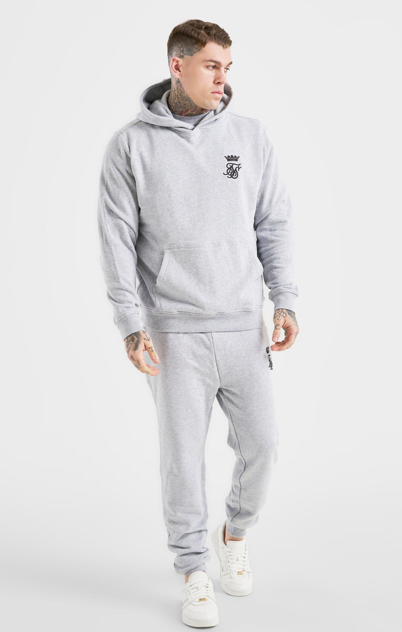 Messi x SikSilk Grey Fleece Overhead Hoodie sold by Siksilk product image thumbnail 3