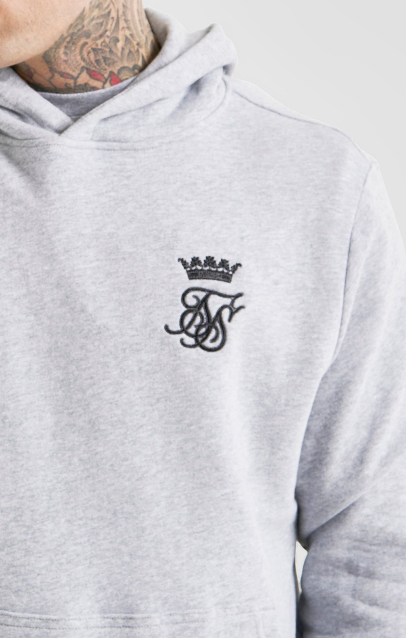 Messi x SikSilk Grey Fleece Overhead Hoodie sold by Siksilk product image thumbnail 2