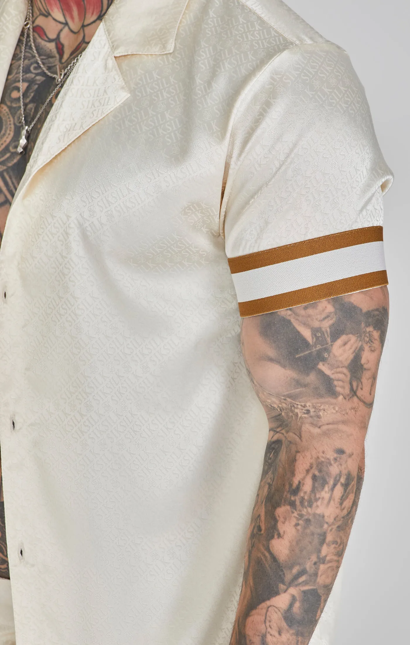 Ecru Resort Shirt sold by Siksilk product image thumbnail 3