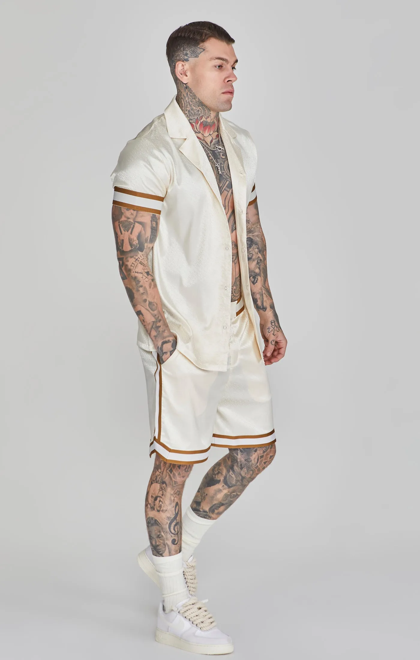Ecru Resort Shirt sold by Siksilk product image thumbnail 4