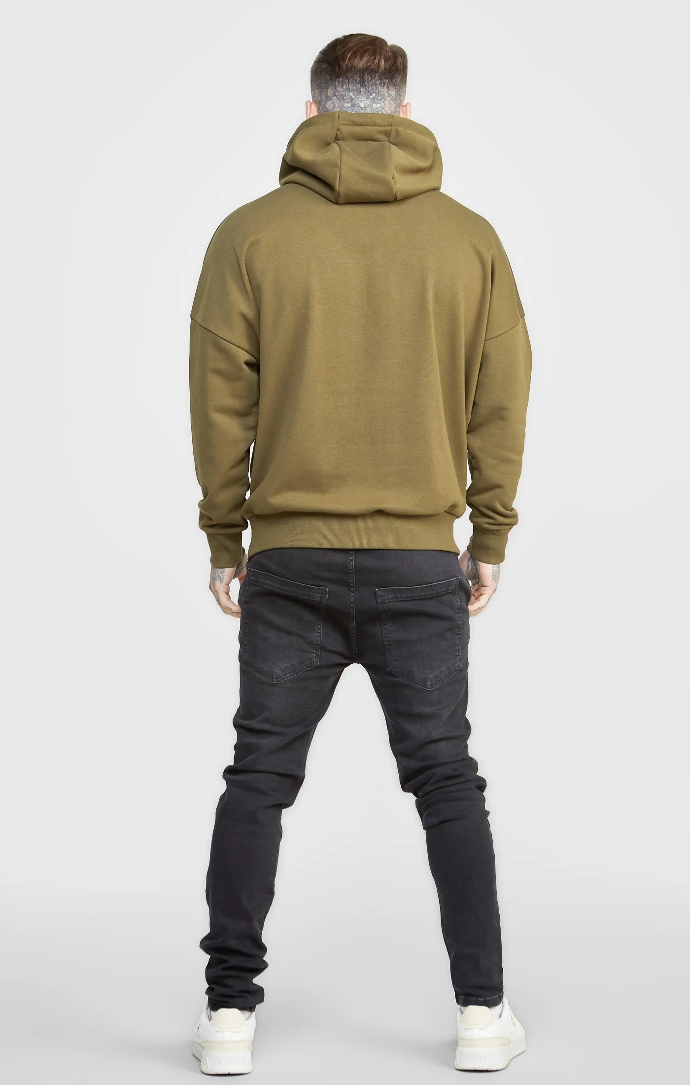 Khaki Logo Oversized Hoodie sold by Siksilk product image thumbnail 5