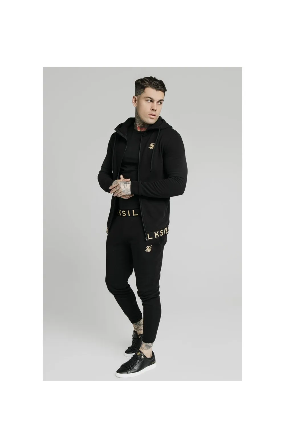 SikSilk Elastic Jacquard Pants - Black sold by Siksilk product image thumbnail 4