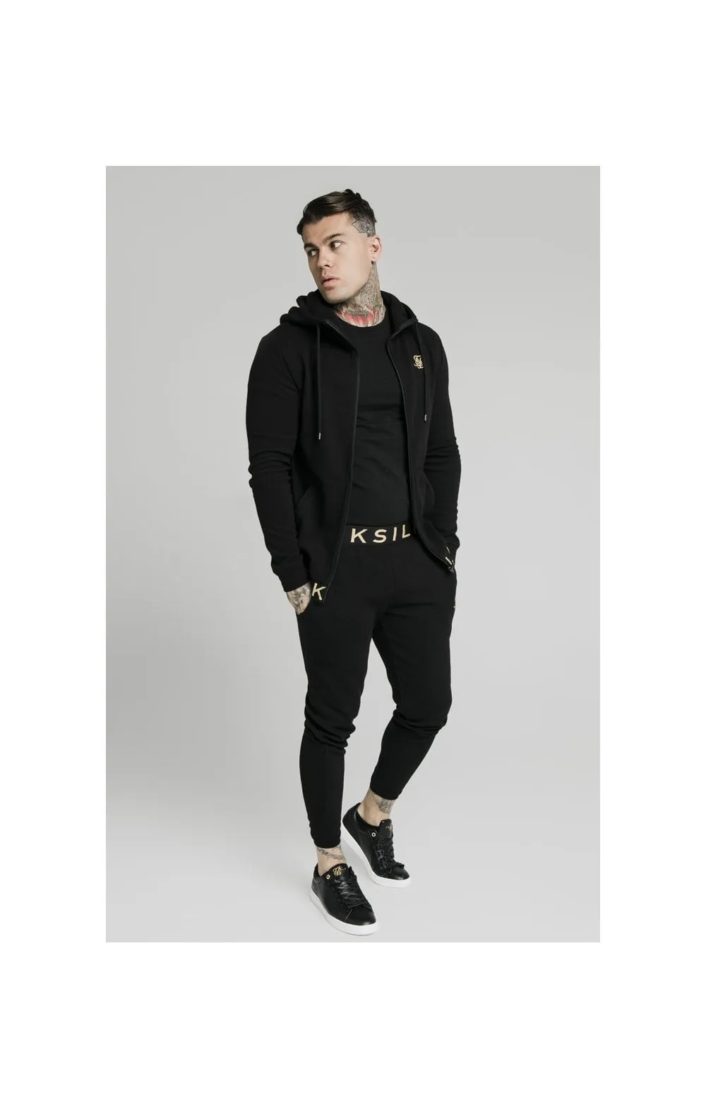SikSilk Elastic Jacquard Pants - Black sold by Siksilk product image thumbnail 5
