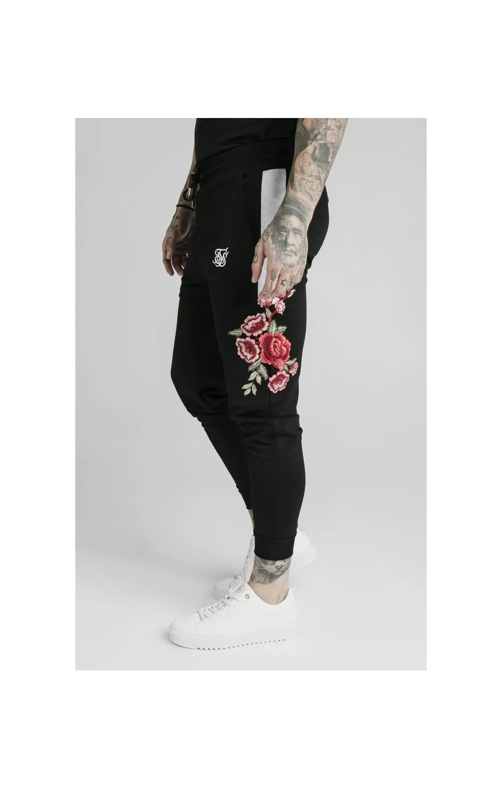 SikSilk Applique Panelled Fitted Joggers - Black sold by Siksilk product image thumbnail 2