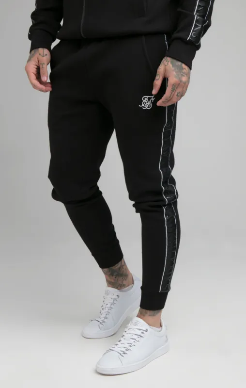 Black Impact Tape Fitted Jogger sold by Siksilk