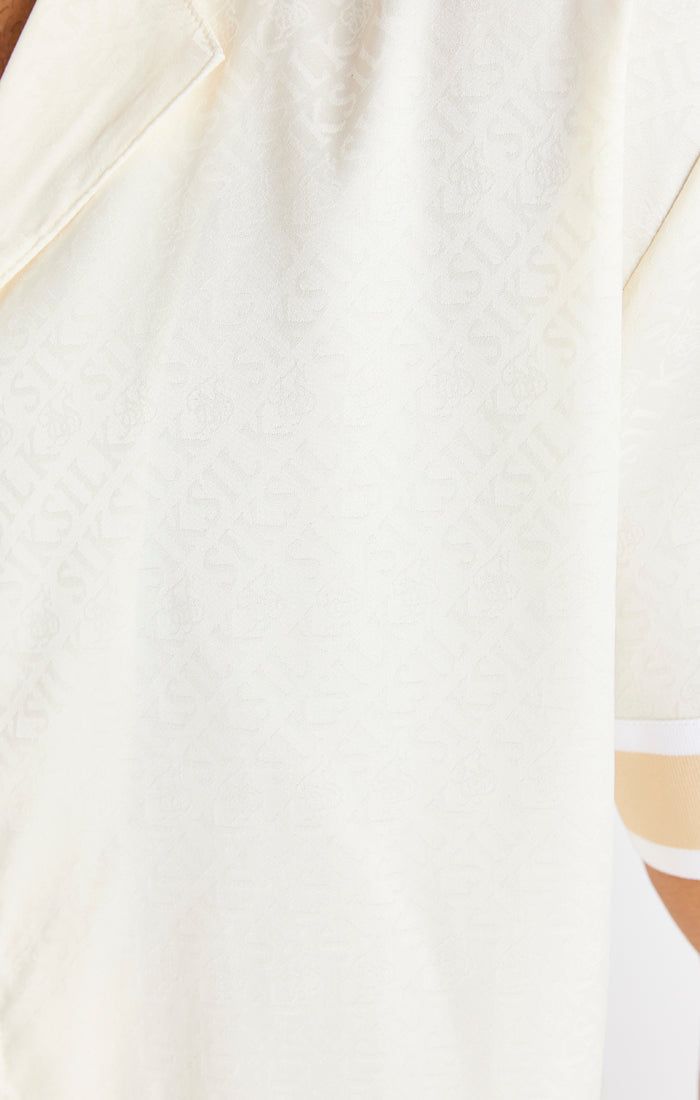 Cream Taped Sleeve Resort Shirt sold by Siksilk product image thumbnail 6