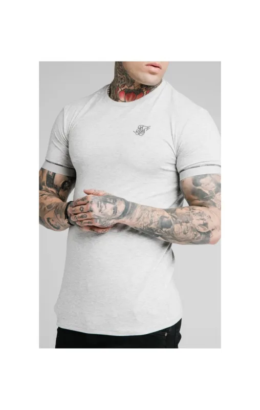 SikSilk S/S Duality Gym Tee - Grey Marl sold by Siksilk