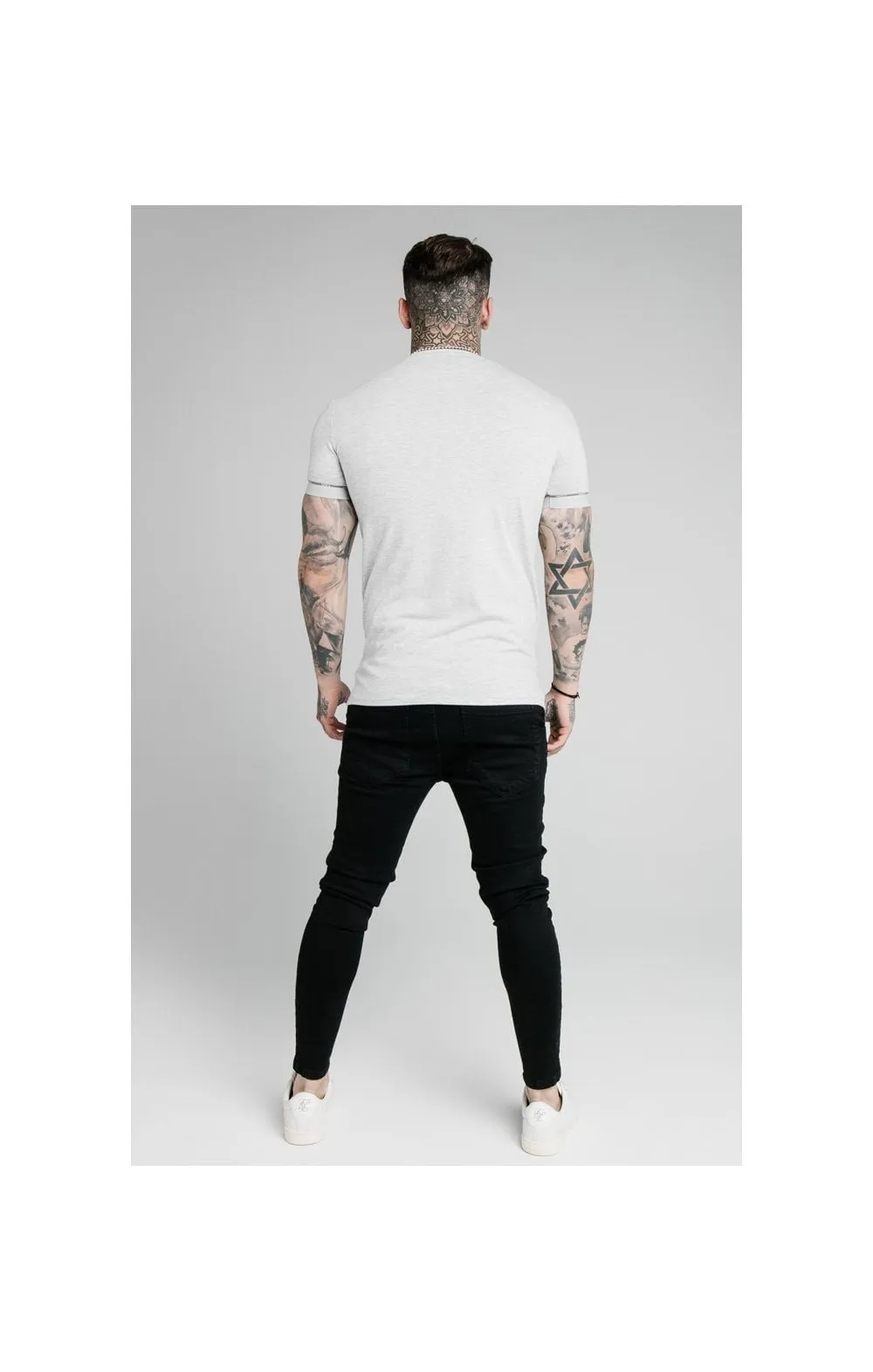 SikSilk S/S Duality Gym Tee - Grey Marl sold by Siksilk product image thumbnail 3