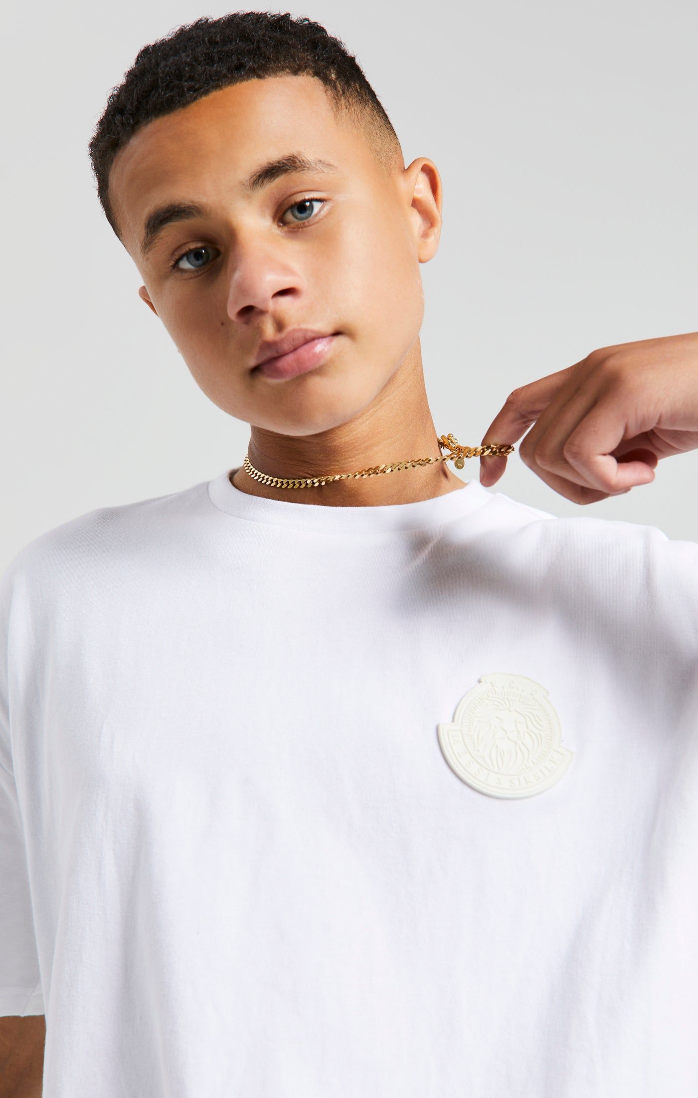 Boys Messi x SikSilk Ecru Lion Graphic Oversized T-Shirt sold by Siksilk product image thumbnail 2