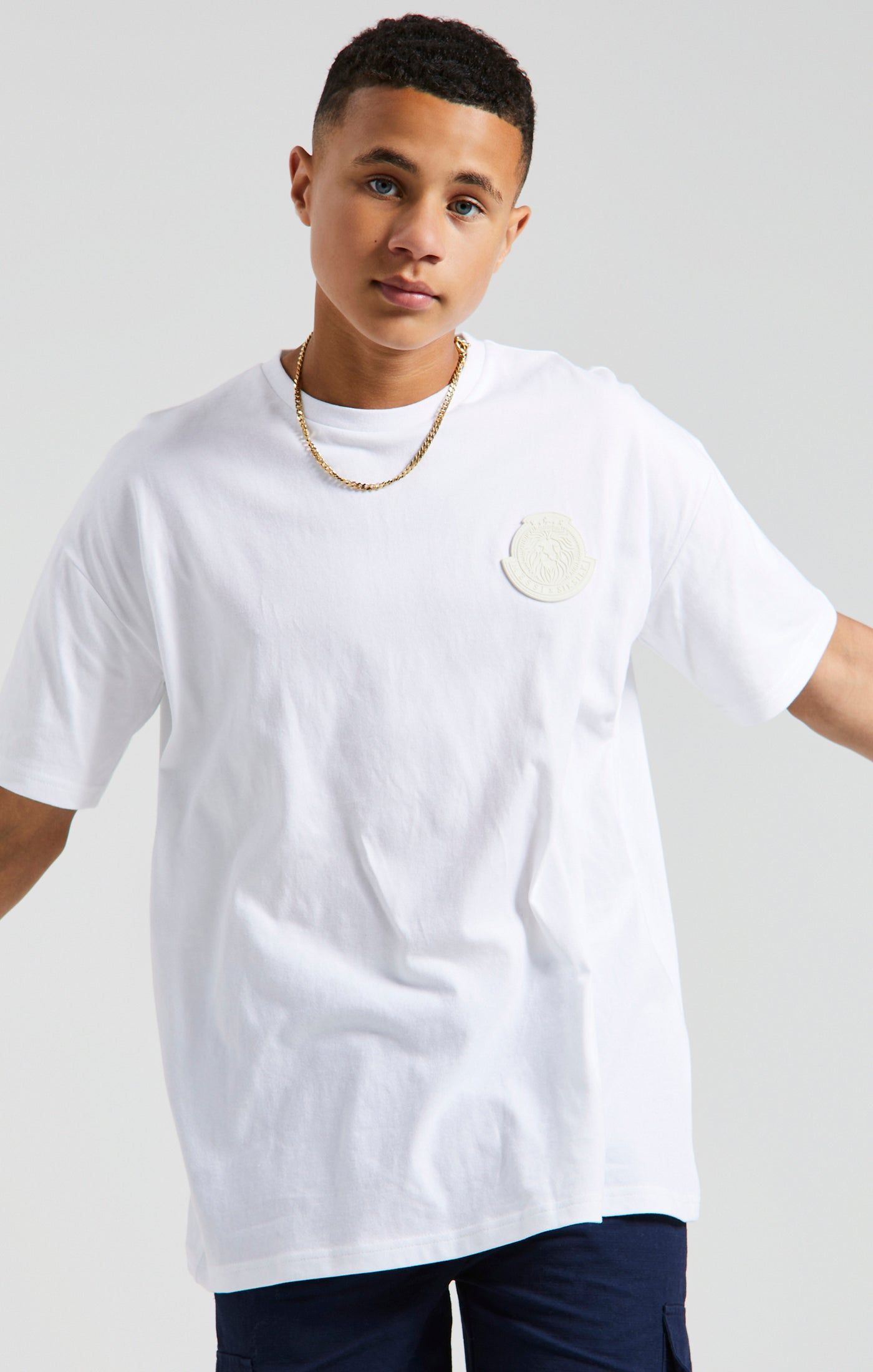 Boys Messi x SikSilk Ecru Lion Graphic Oversized T-Shirt sold by Siksilk product image thumbnail 3