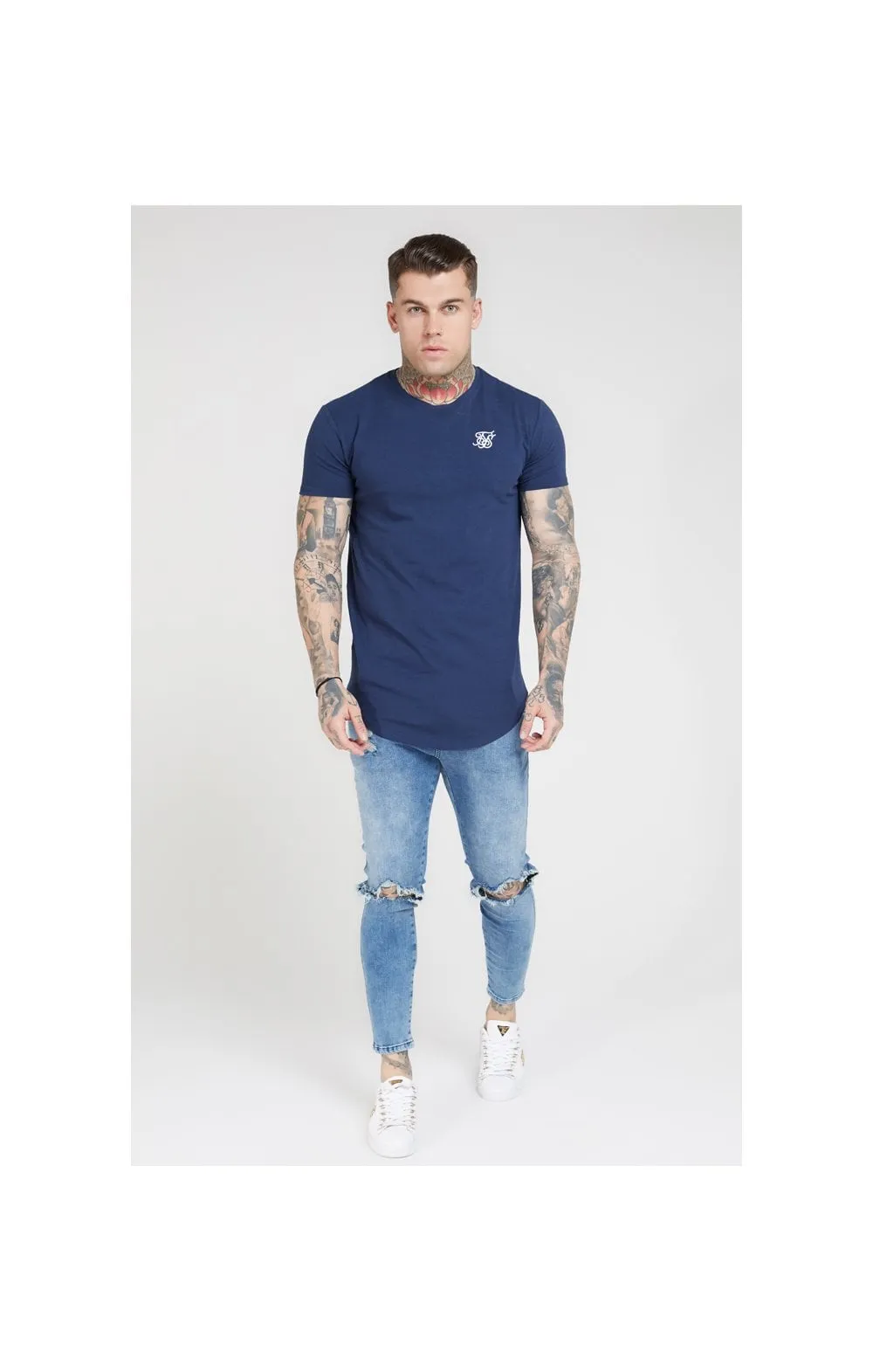 SikSilk S/S Core Gym Tee – Navy sold by Siksilk product image thumbnail 3