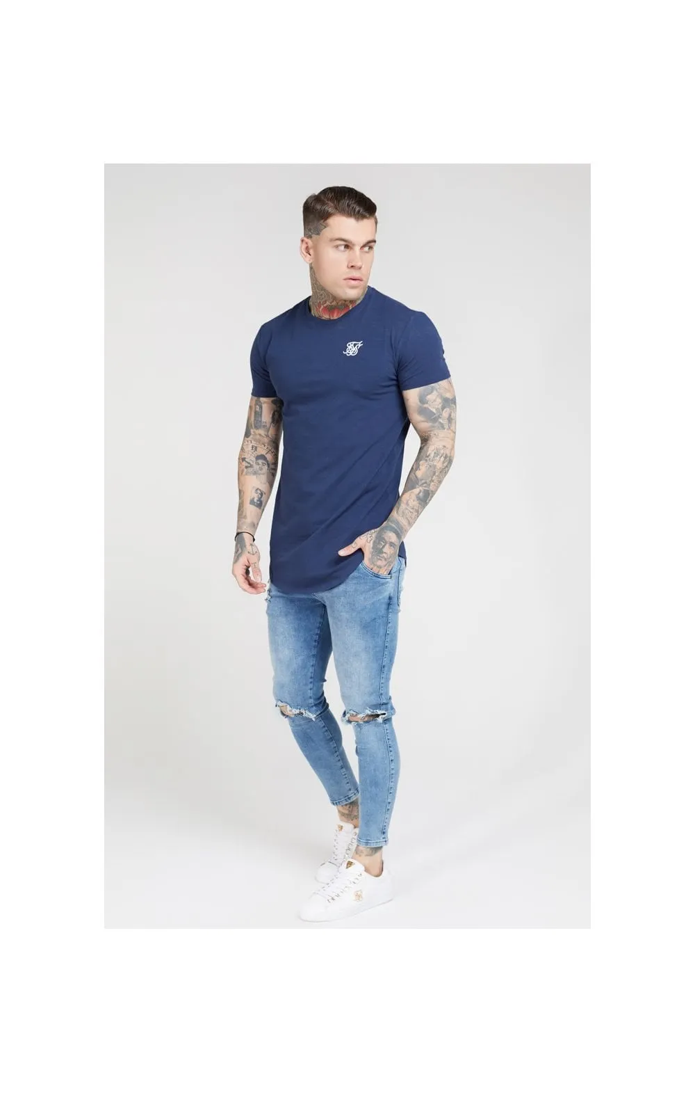 SikSilk S/S Core Gym Tee – Navy sold by Siksilk product image thumbnail 4