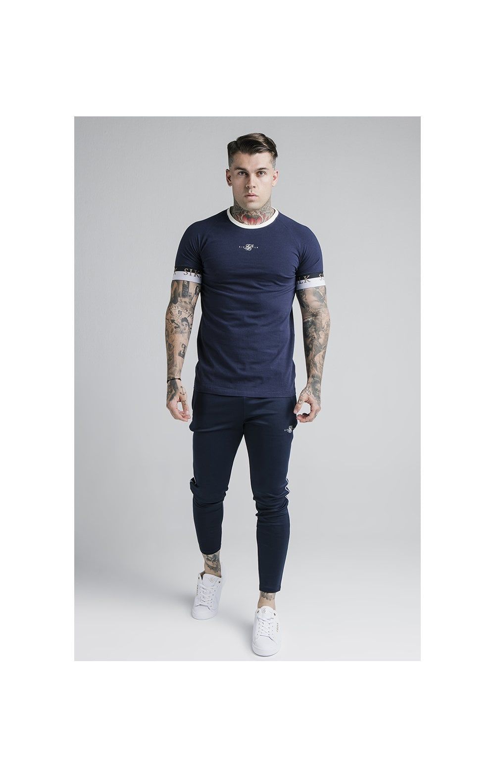 SikSilk Deluxe Ringer Tech Tee - Navy sold by Siksilk product image thumbnail 5