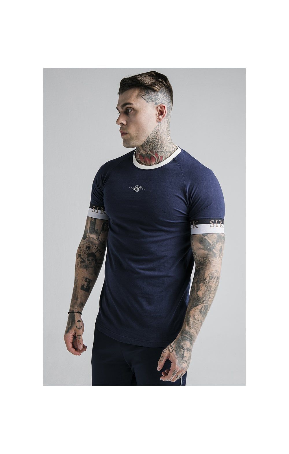 SikSilk Deluxe Ringer Tech Tee - Navy sold by Siksilk product image thumbnail 2