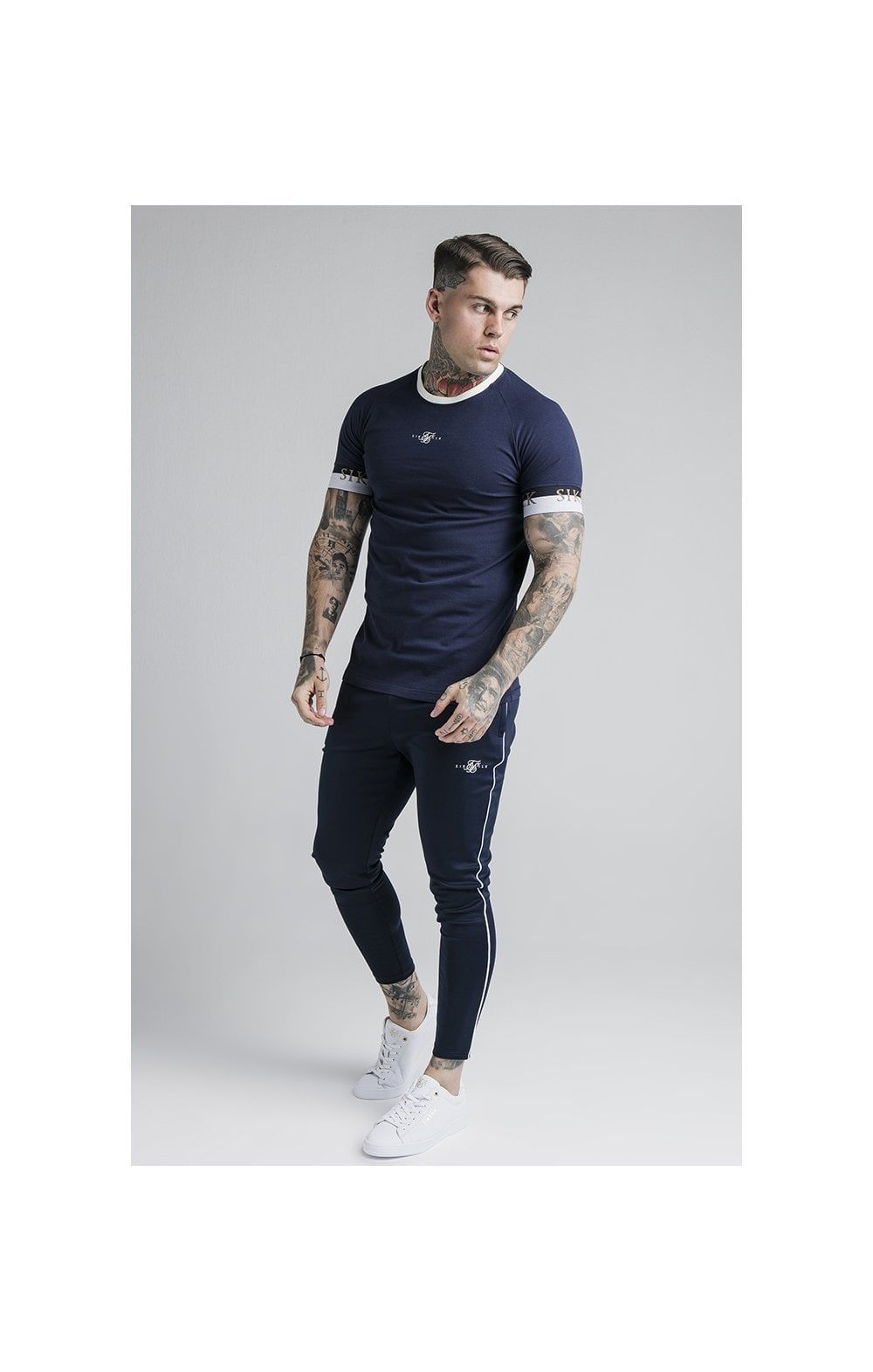 SikSilk Deluxe Ringer Tech Tee - Navy sold by Siksilk product image thumbnail 6