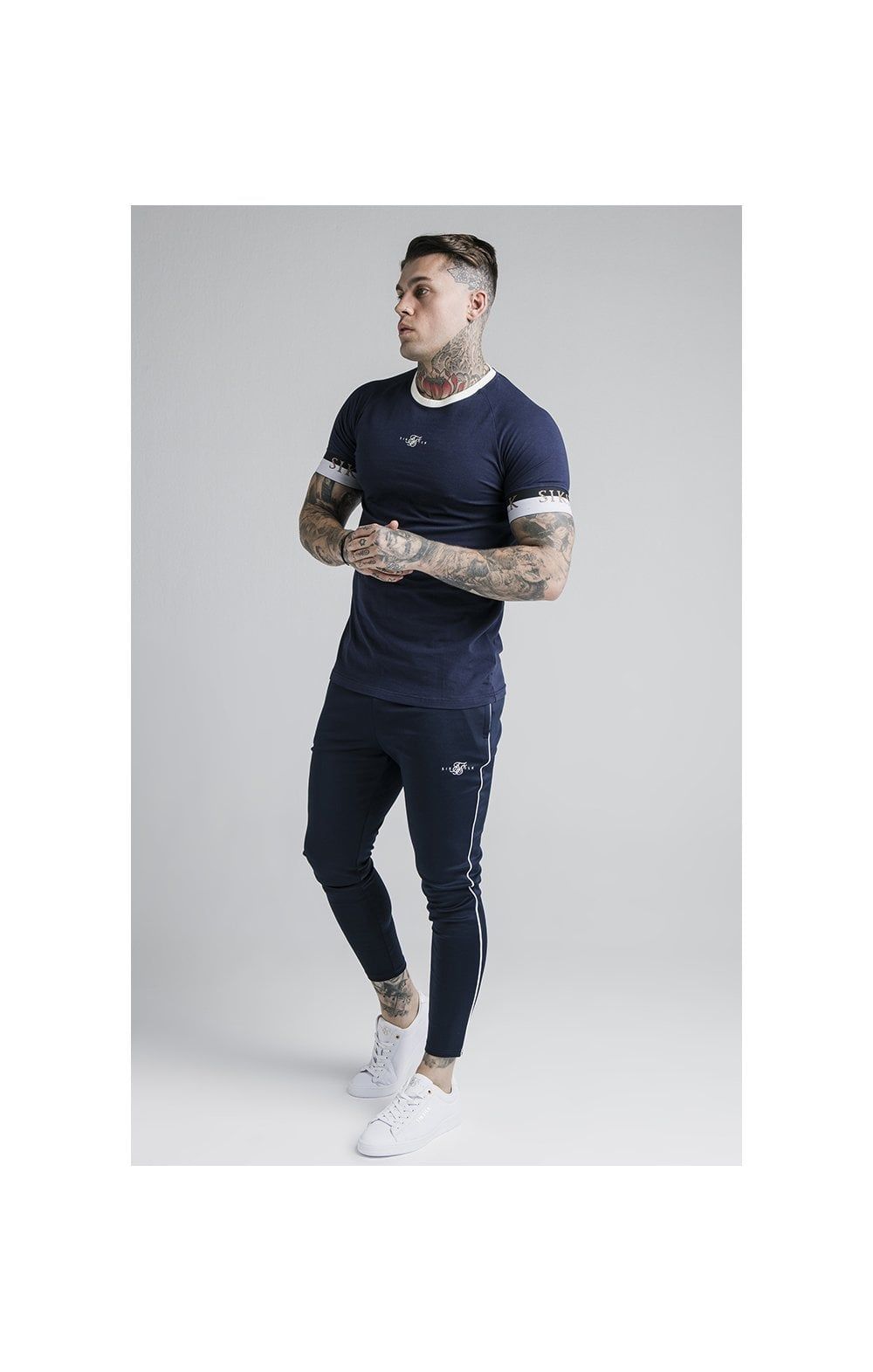 SikSilk Deluxe Ringer Tech Tee - Navy sold by Siksilk product image thumbnail 3