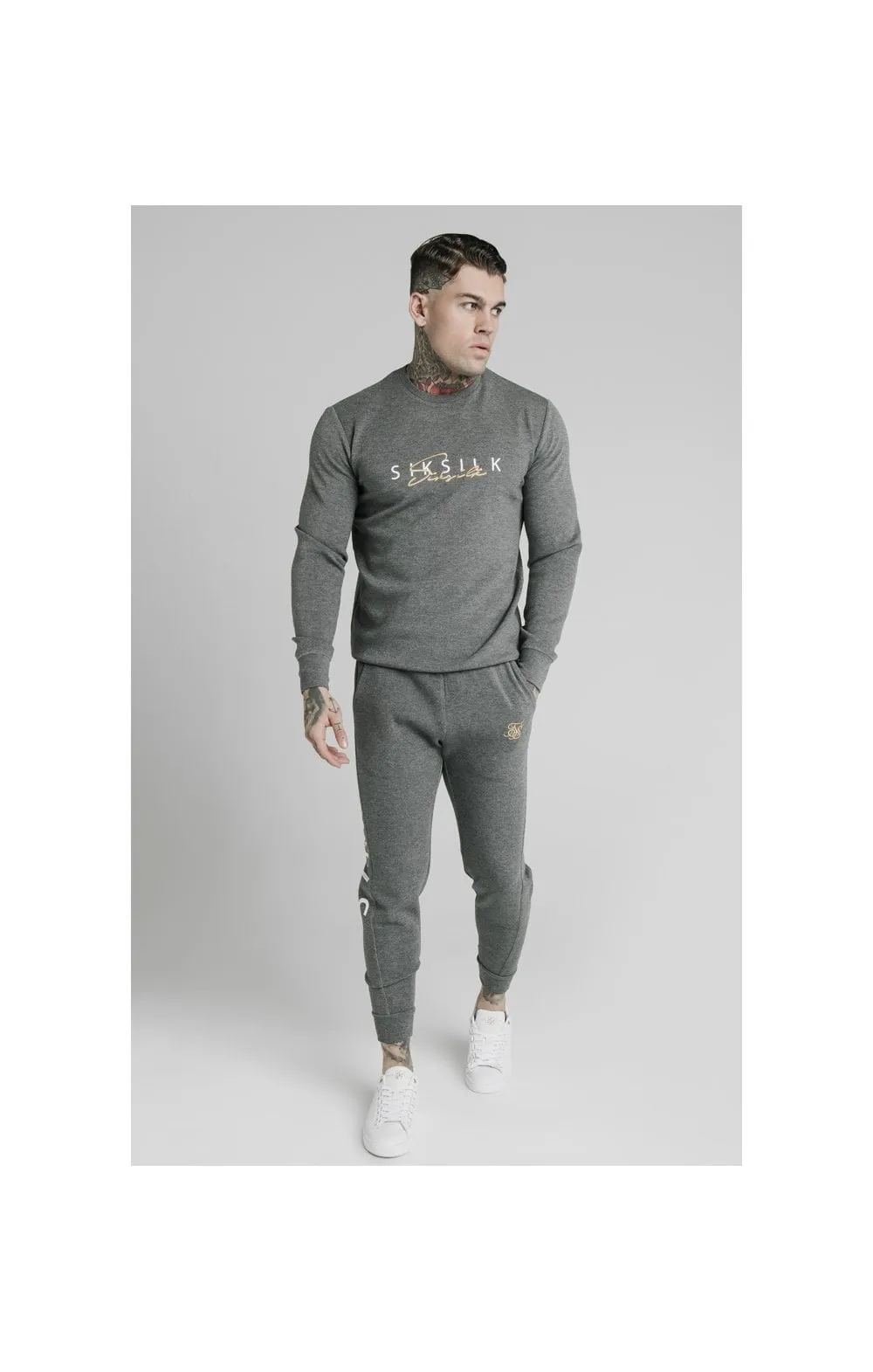 SikSilk Fitted Signature Track Pants - Grey sold by Siksilk product image thumbnail 2