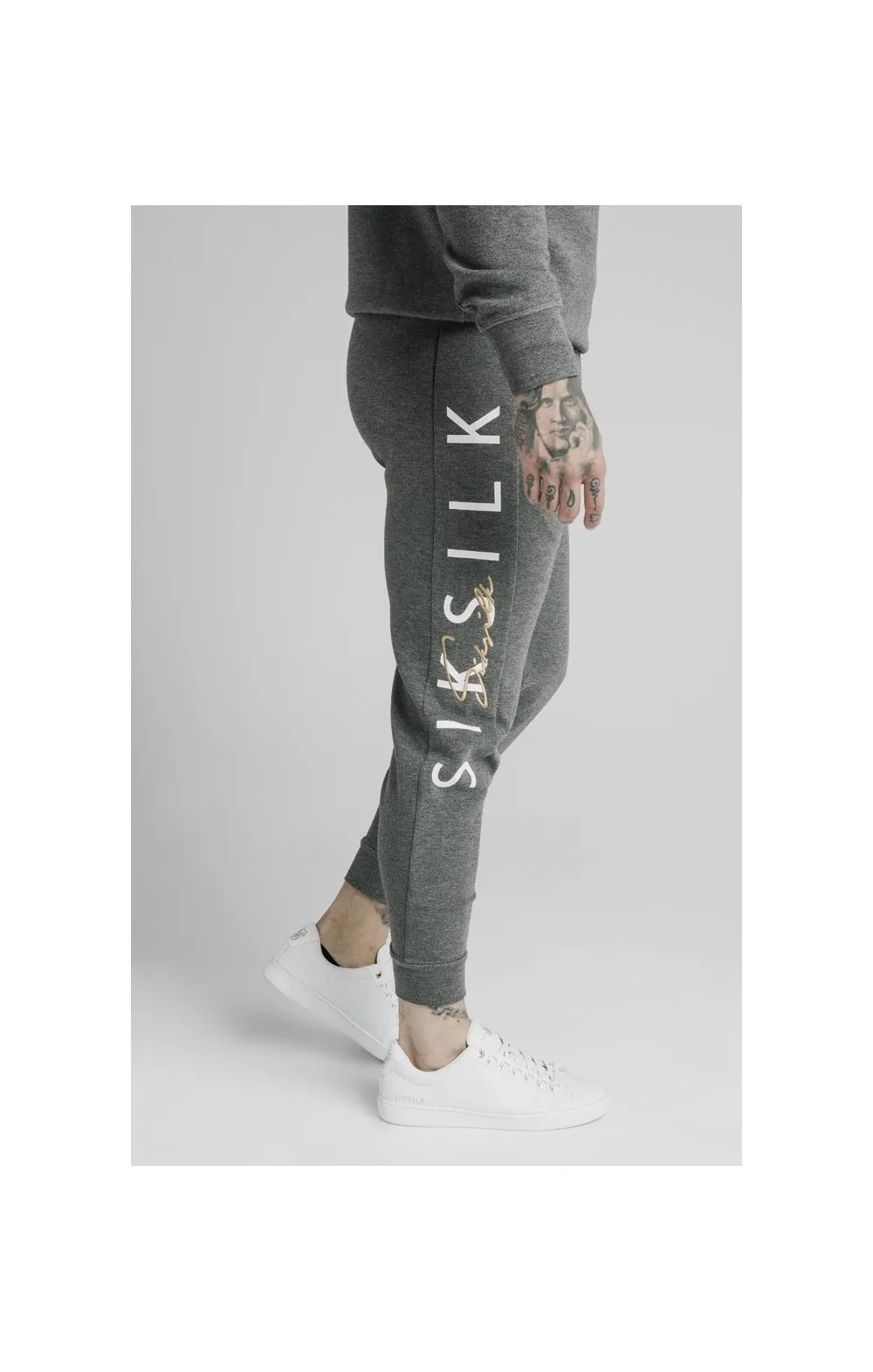 SikSilk Fitted Signature Track Pants - Grey sold by Siksilk product image thumbnail 3