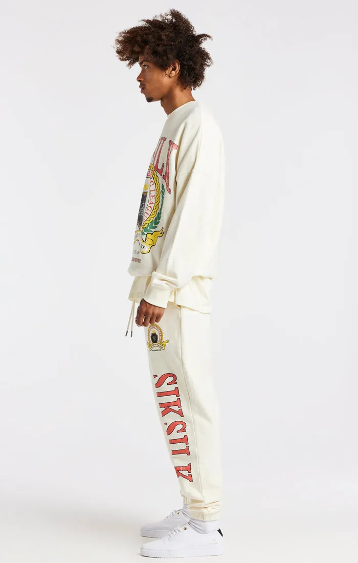 Ecru Varsity Jogger sold by Siksilk product image thumbnail 3