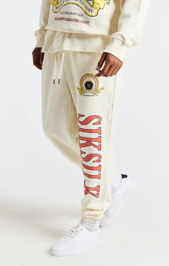 Ecru Varsity Jogger sold by Siksilk