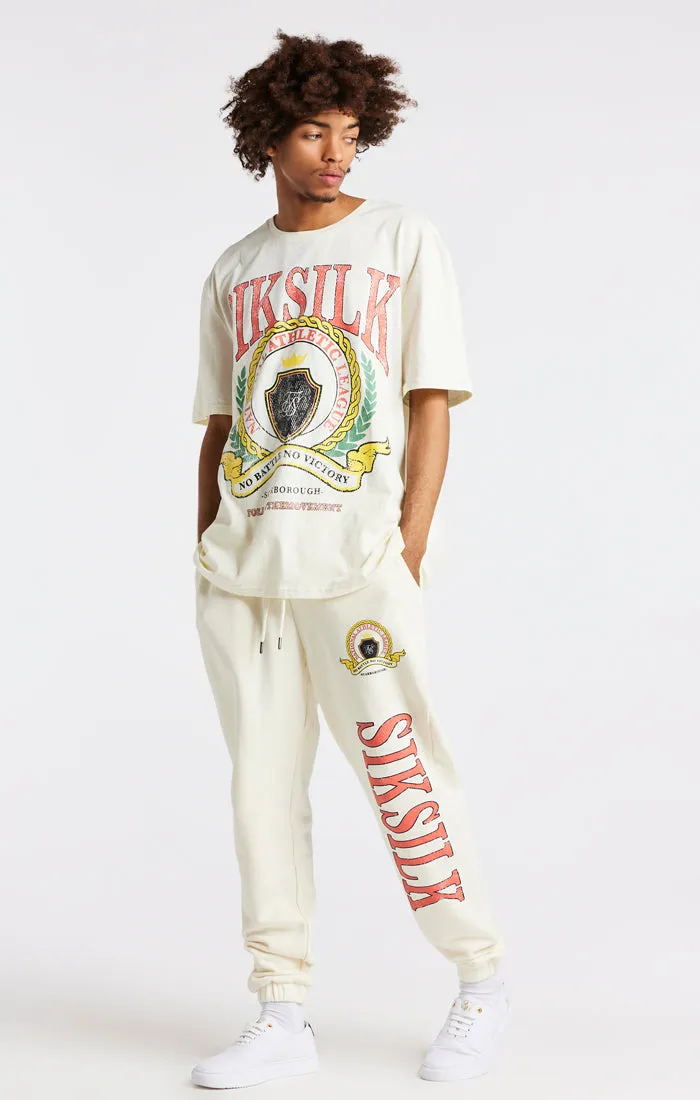 Ecru Varsity Jogger sold by Siksilk product image thumbnail 2