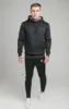 Black Monochrome Overhead Hoodie sold by Siksilk