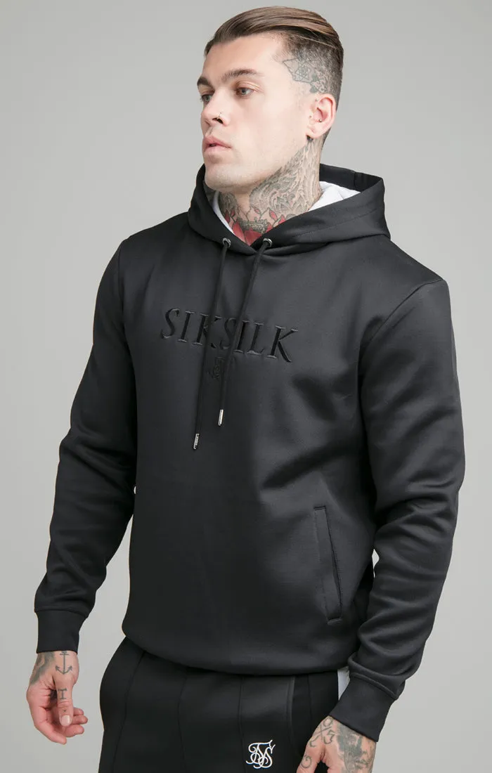 Black Monochrome Overhead Hoodie sold by Siksilk