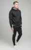 Black Monochrome Overhead Hoodie sold by Siksilk