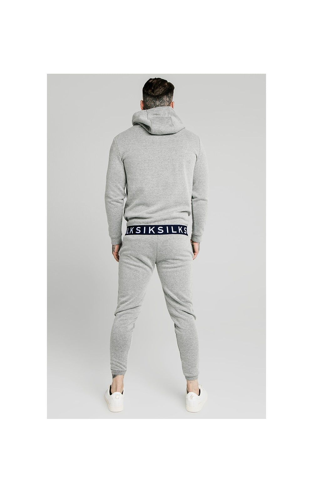 SikSilk Elastic Jacquard Overhead Hoodie – Grey sold by Siksilk product image thumbnail 6