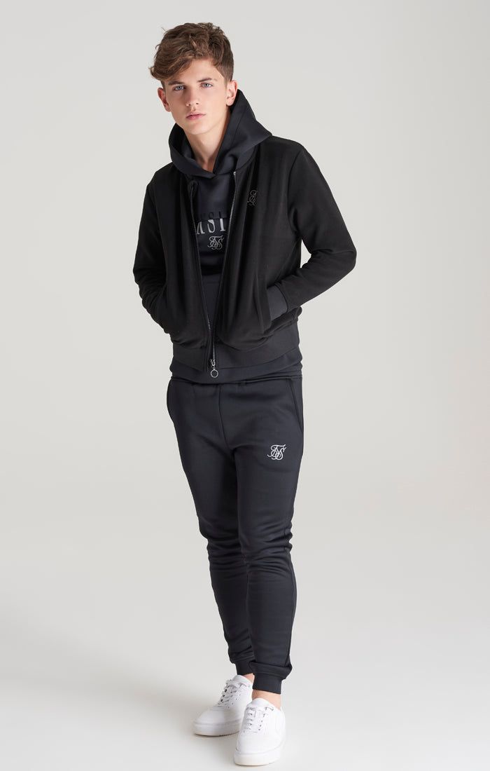 Boys Black Metallic Logo Bomber sold by Siksilk product image thumbnail 5