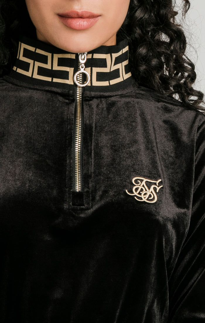 Black Velour Track Top sold by Siksilk product image thumbnail 2