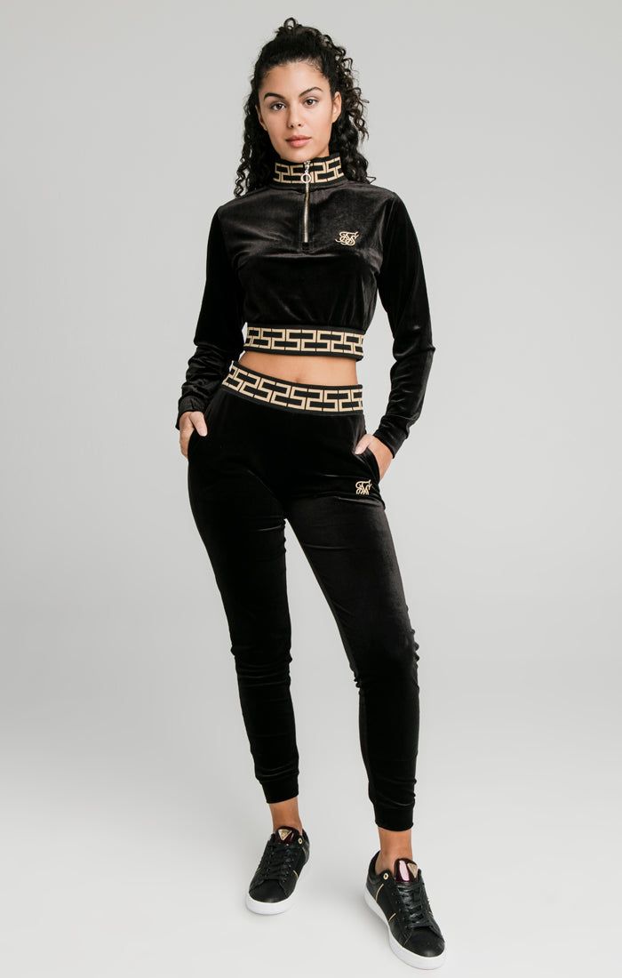 Black Velour Track Top sold by Siksilk product image thumbnail 3