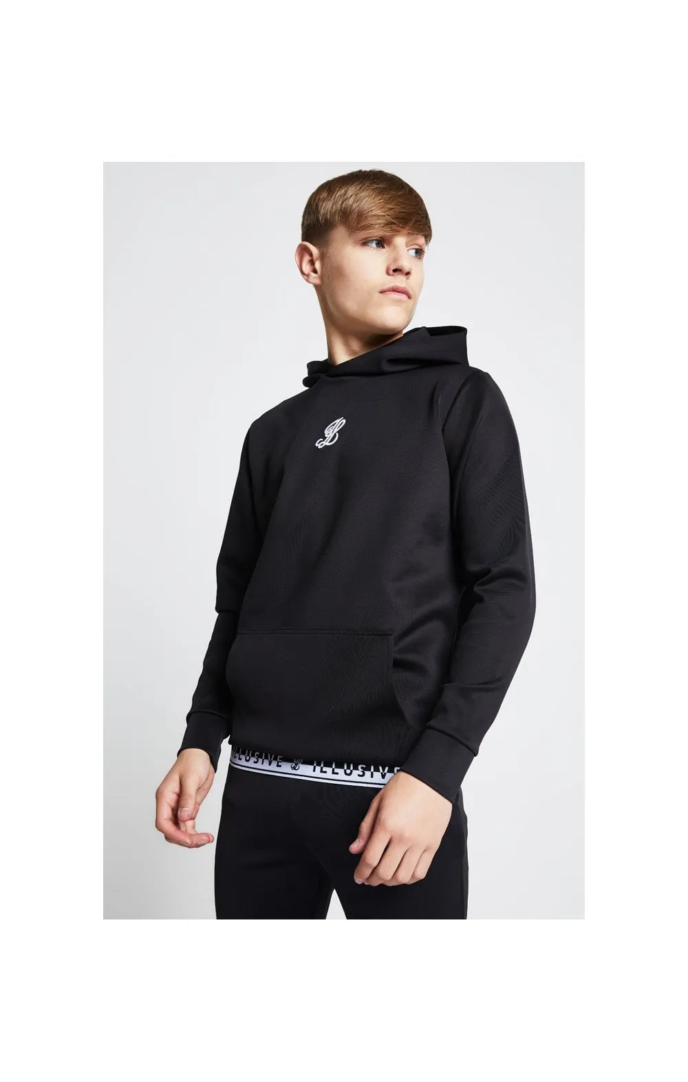 Illusive London Taped Overhead Hoodie - Black sold by Siksilk