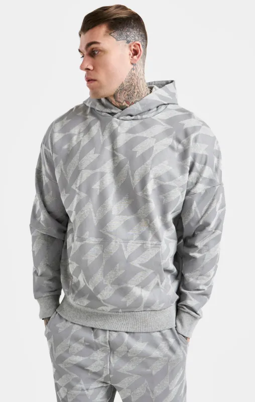 Messi x SikSilk Silver Print Hoodie made by Siksilk