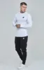 White Essential Long Sleeve Muscle Fit T-Shirt sold by Siksilk