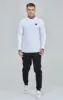 White Essential Long Sleeve Muscle Fit T-Shirt sold by Siksilk