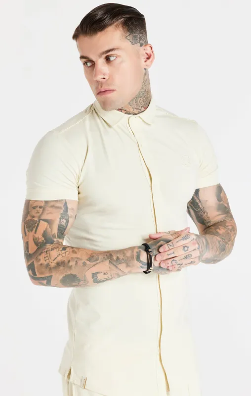 SikSilk Smart Essential Shirt - Ecru sold by Siksilk