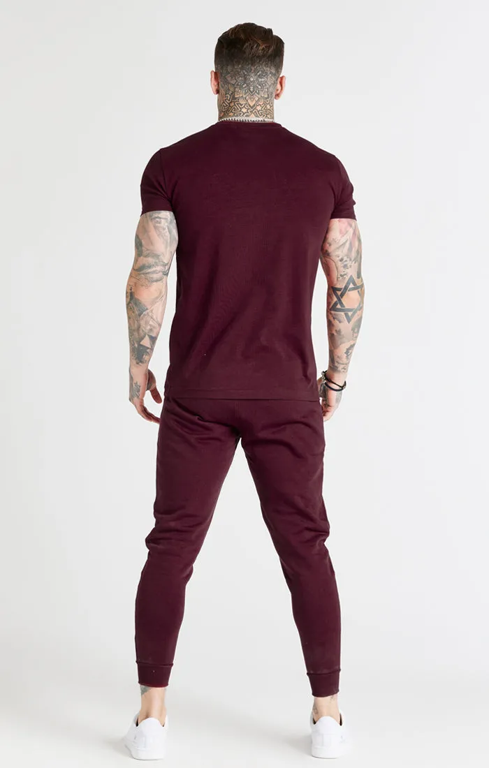 Burgundy Essential Cuffed Jogger sold by Siksilk product image thumbnail 5