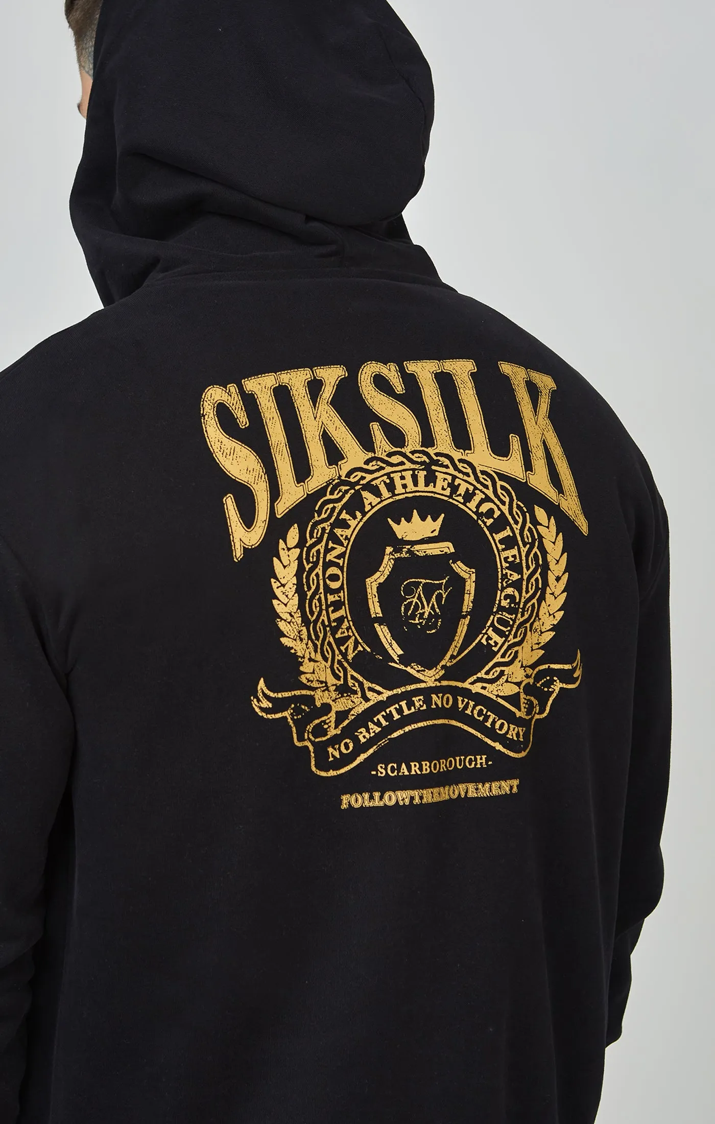 Oversized Crest Logo Zip Through Hoodie sold by Siksilk product image thumbnail 2