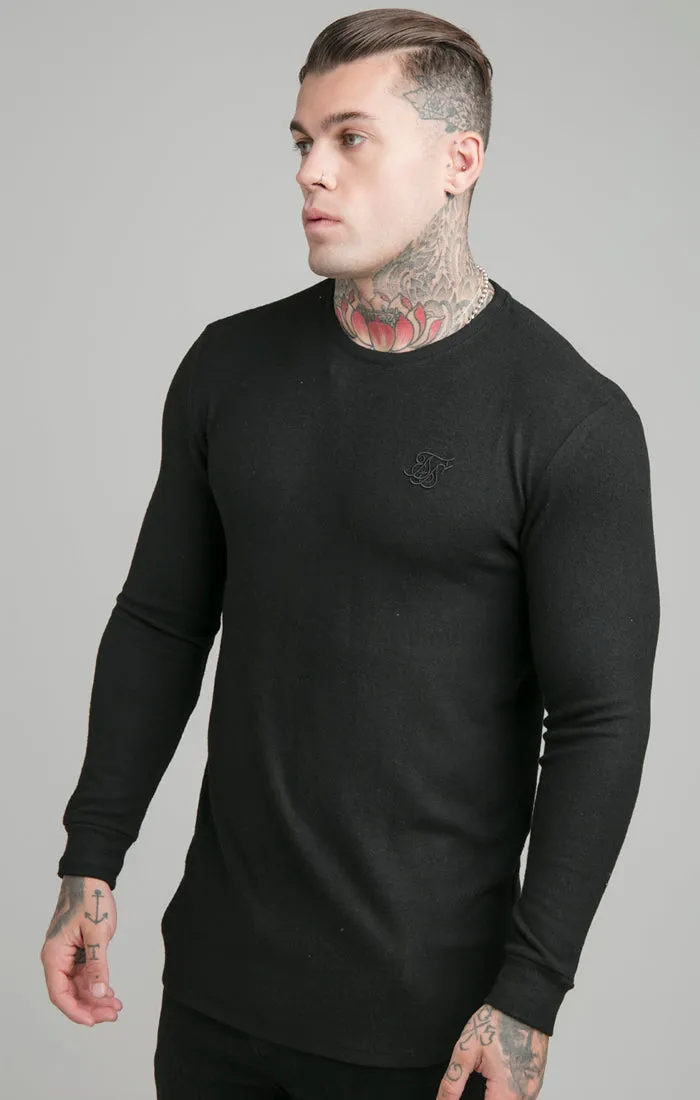 Black Muscle Fit Sweatshirt sold by Siksilk