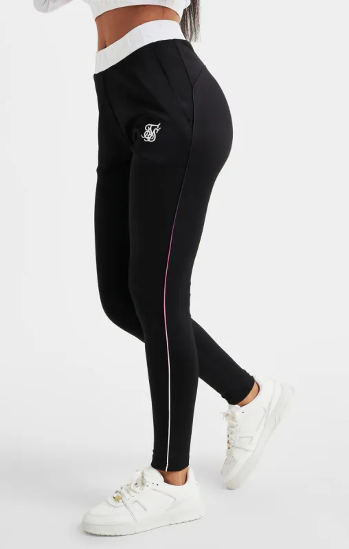 Black Fade Piping Track Pant sold by Siksilk