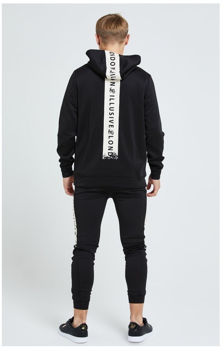 Illusive London Erupt Overhead Hoodie - Black & Cream sold by Siksilk product image thumbnail 2
