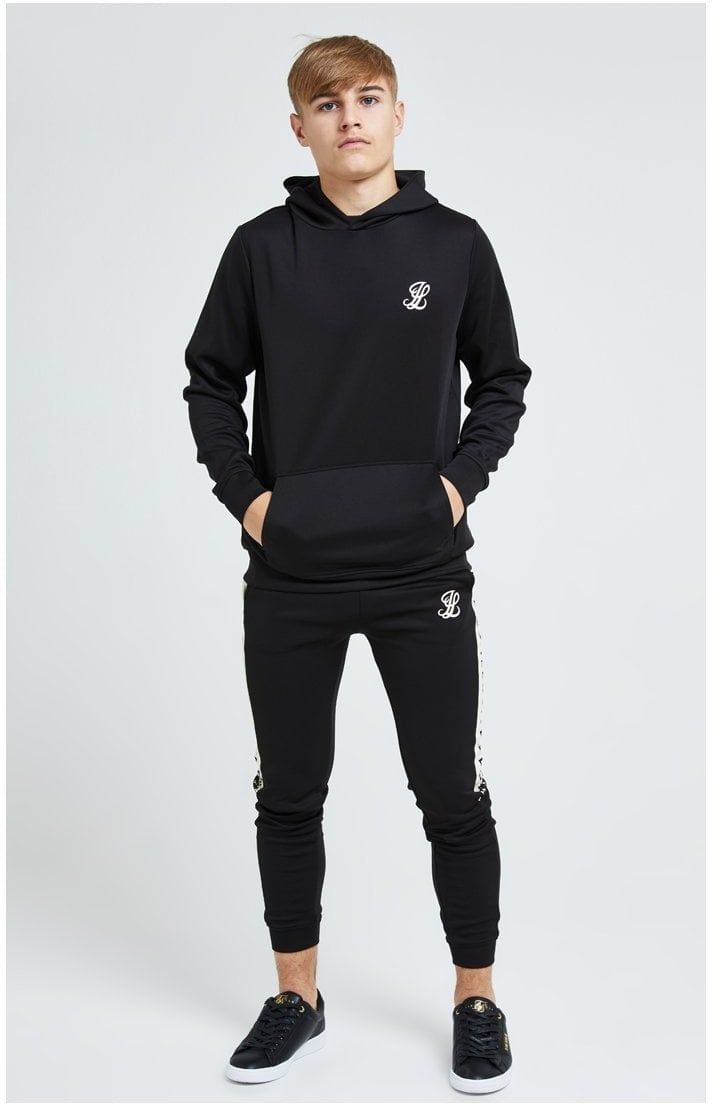 Illusive London Erupt Overhead Hoodie - Black & Cream sold by Siksilk product image thumbnail 4