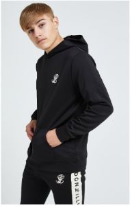 Illusive London Erupt Overhead Hoodie - Black & Cream sold by Siksilk