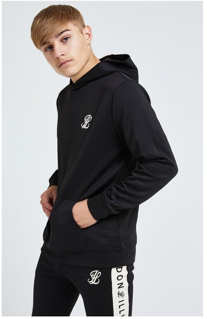 Illusive London Erupt Overhead Hoodie - Black & Cream sold by Siksilk