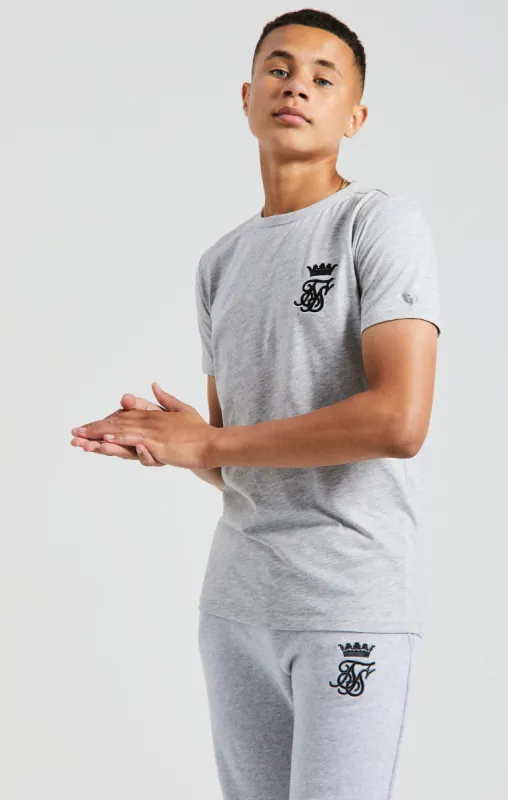 Boys Messi x SikSilk Grey Marl Gym T-Shirt sold by Siksilk