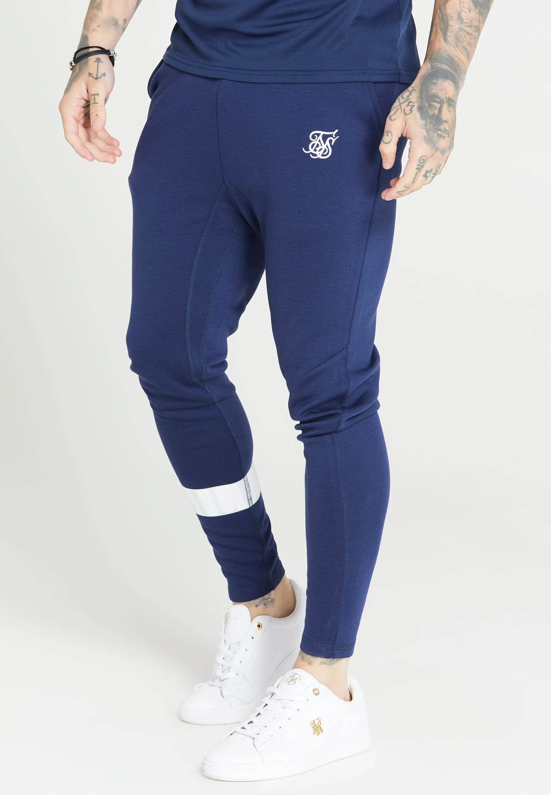 Navy Dynamic Track Pant sold by Siksilk
