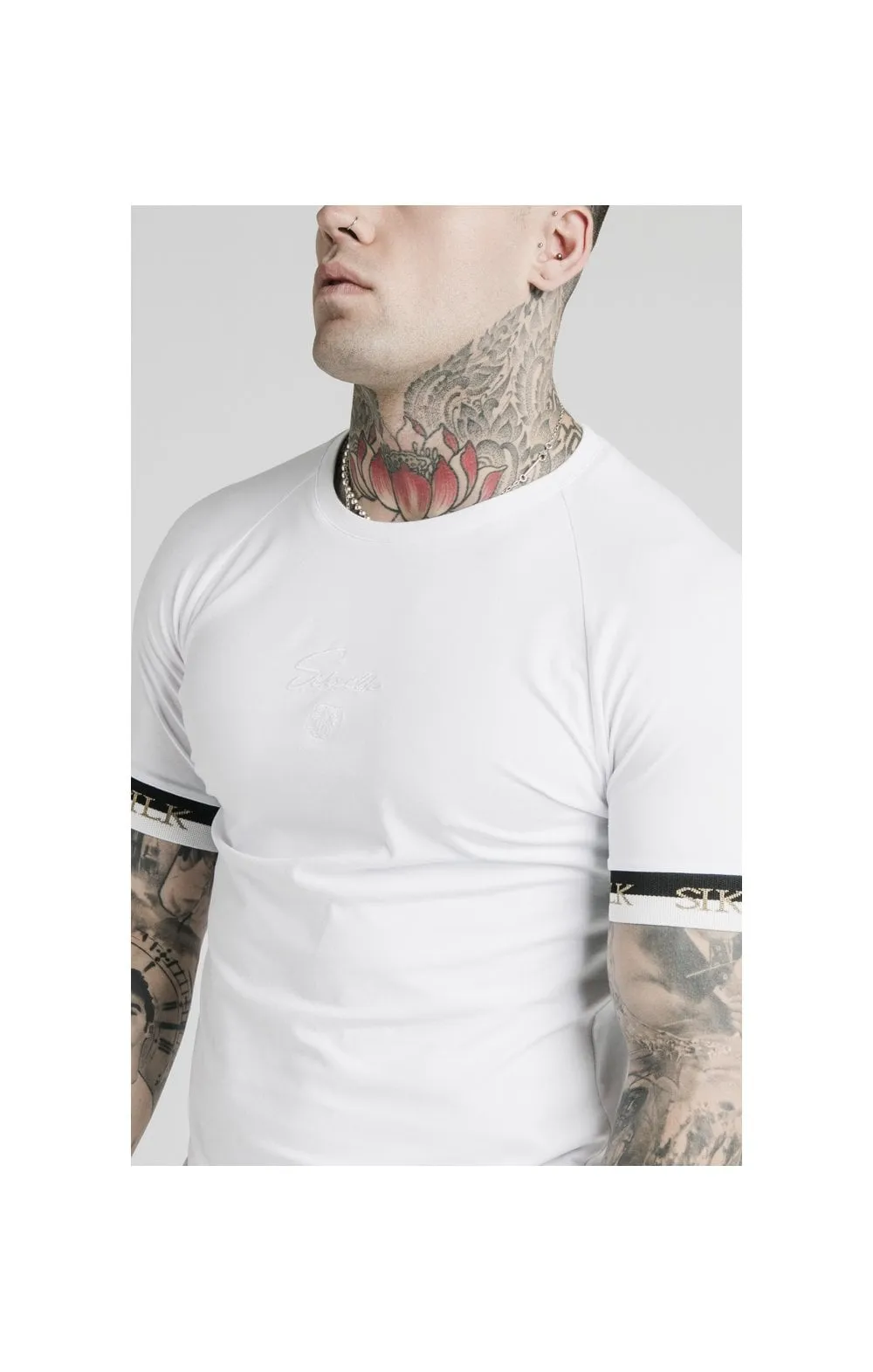 SikSilk S/S Deluxe Raglan Tech Tee - White sold by Siksilk