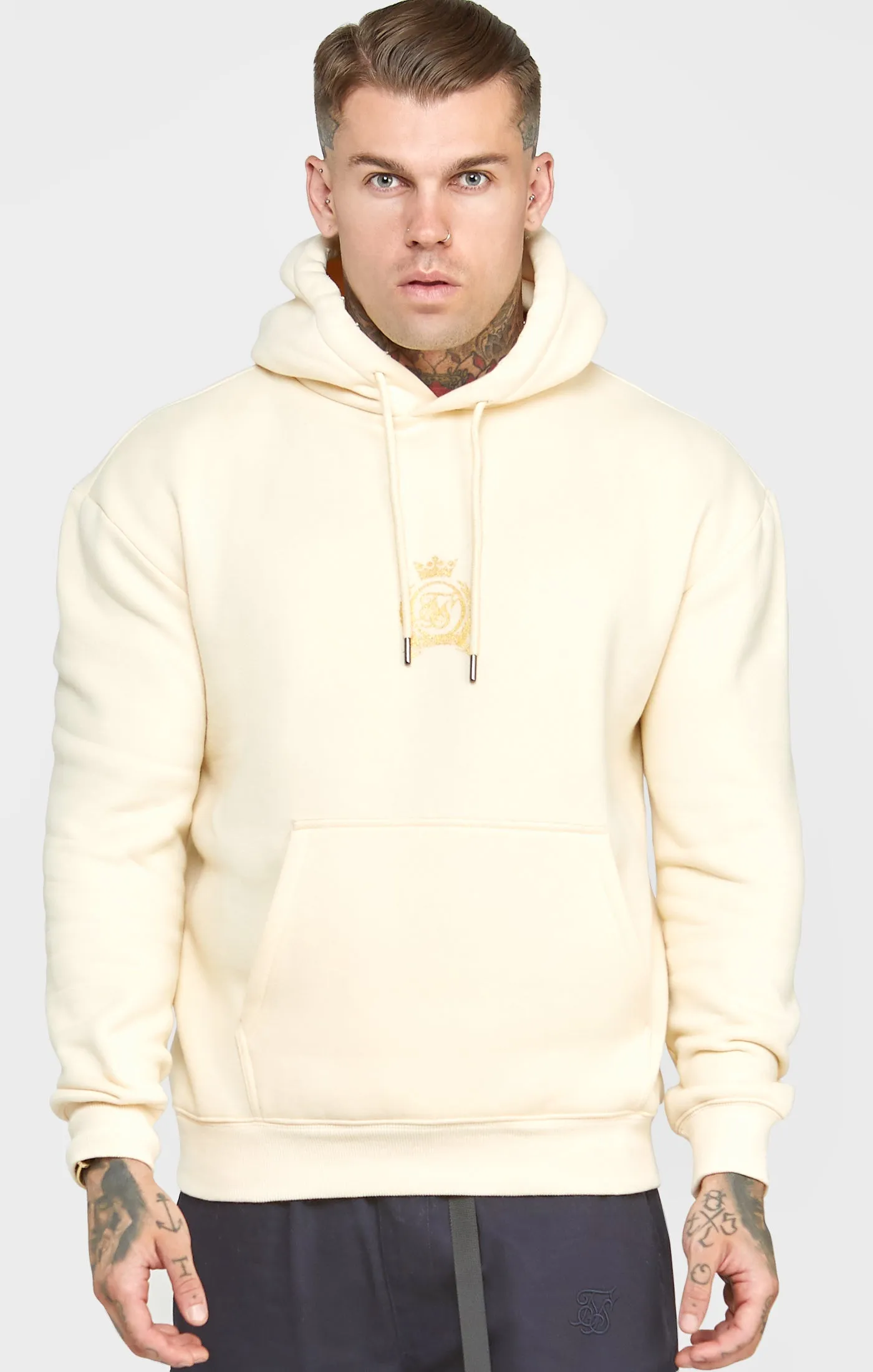 Ecru Foil Hoodie sold by Siksilk