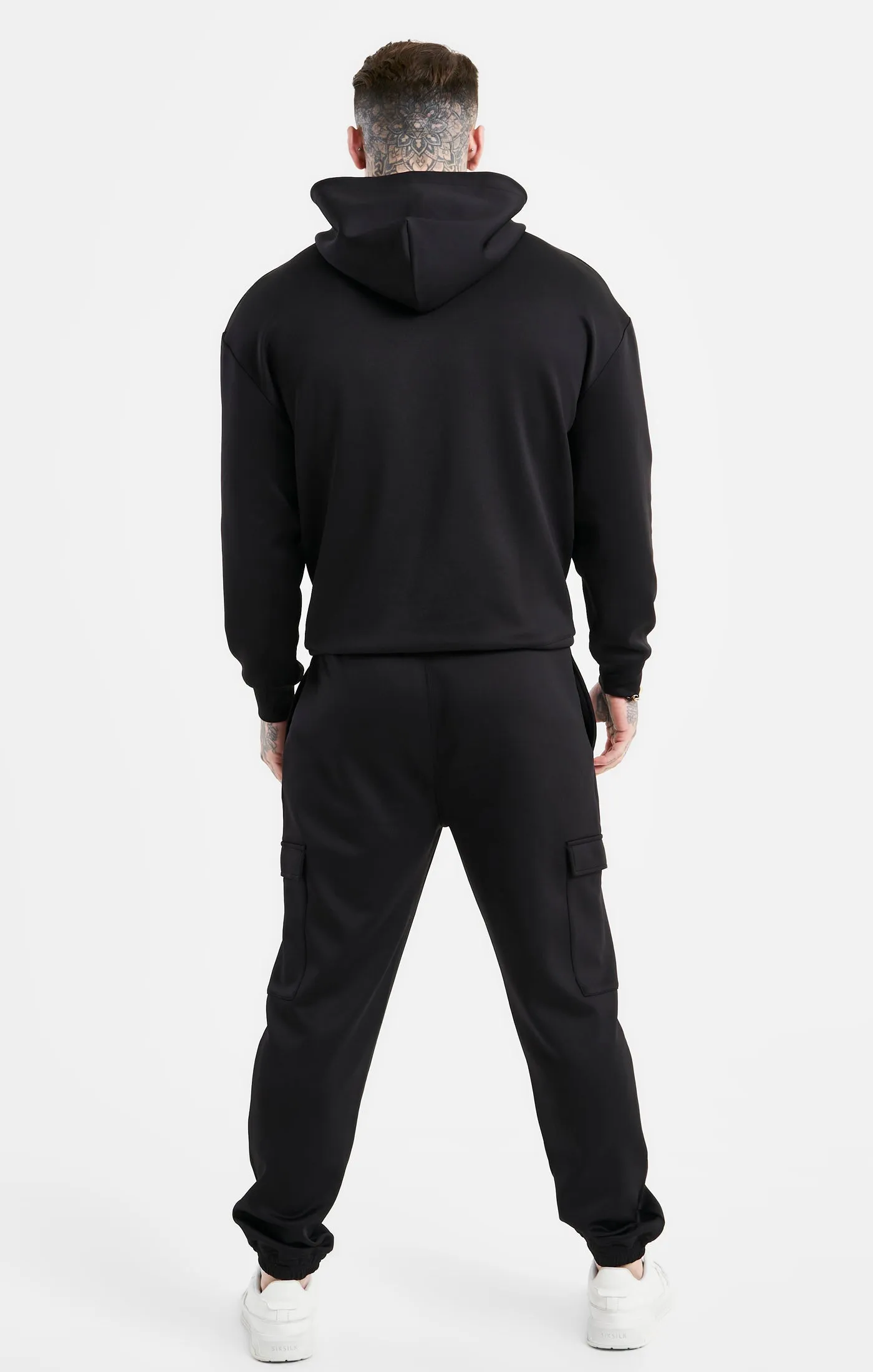 Black Poly Cargo Joggers sold by Siksilk product image thumbnail 5